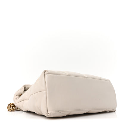 Saint Laurent Lambskin Quilted Medium Loulou Puffer Monogram Chain Satchel Crema Soft 4 of 10