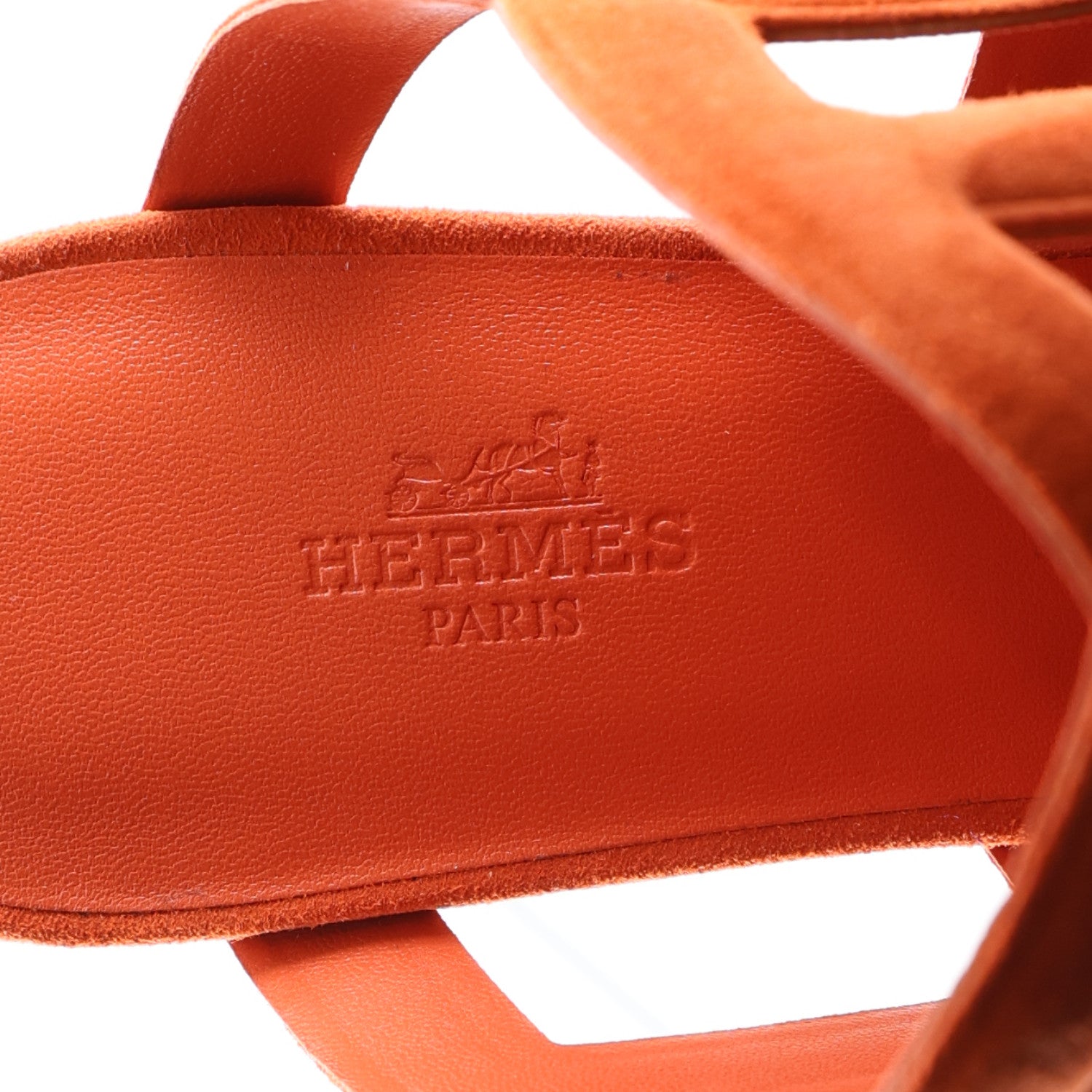 Hermes Suede Goatskin Lipari 70 Sandals 40 Marron Brique Rose Antique 11 of 11