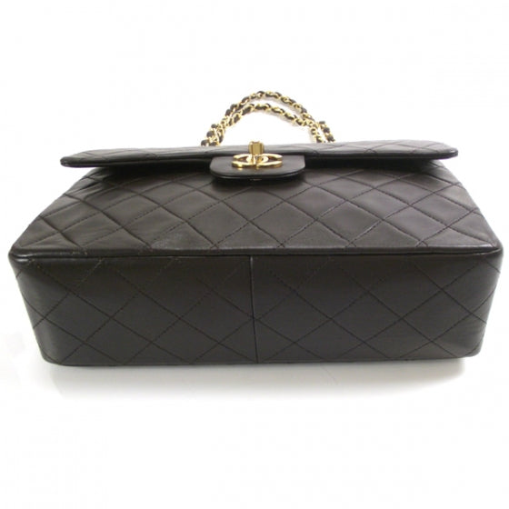 Lambskin Medium Double Flap Brown