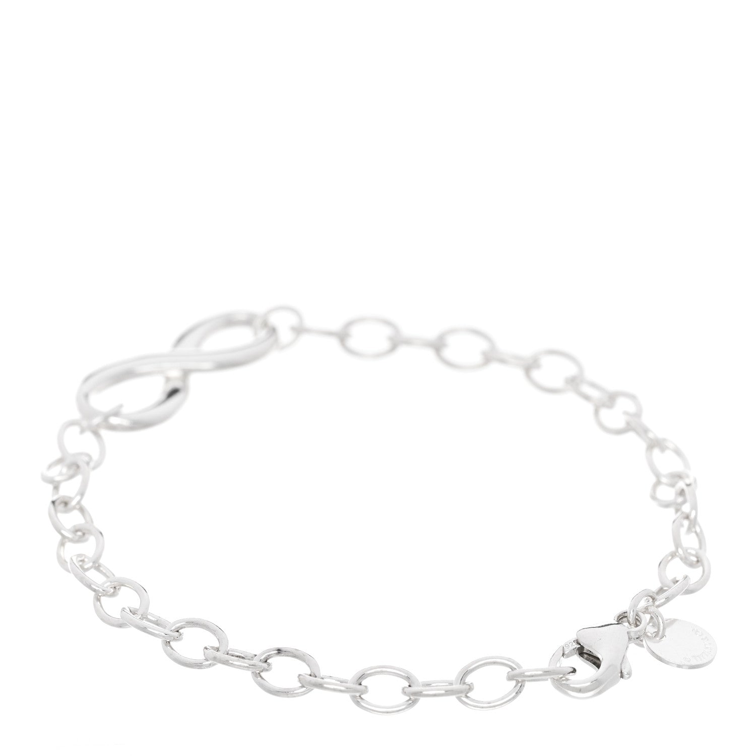 Tiffany Sterling Silver Infinity Chain Bracelet 2 of 5
