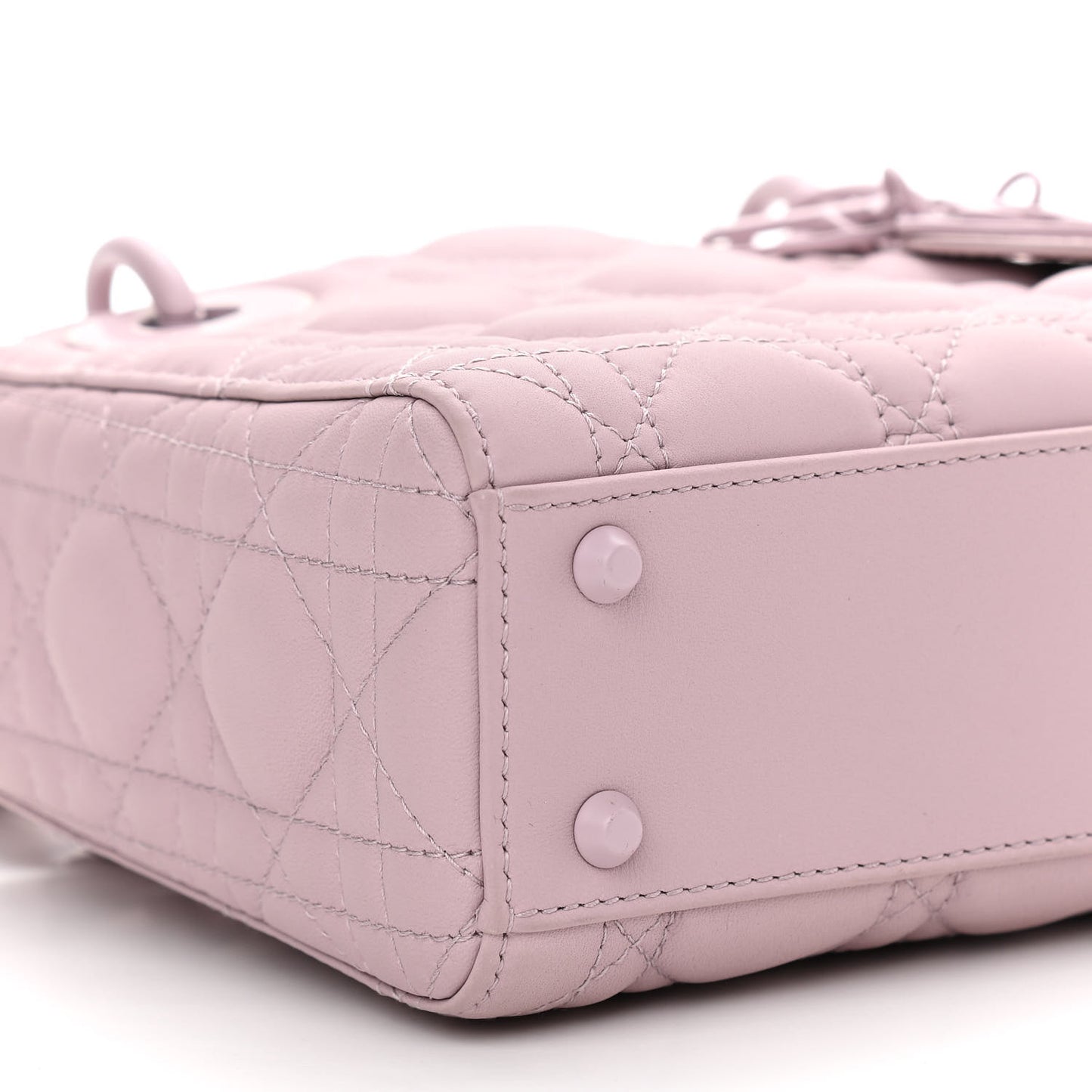 Ultra Matte Calfskin Cannage Mini Lady Dior Lavender