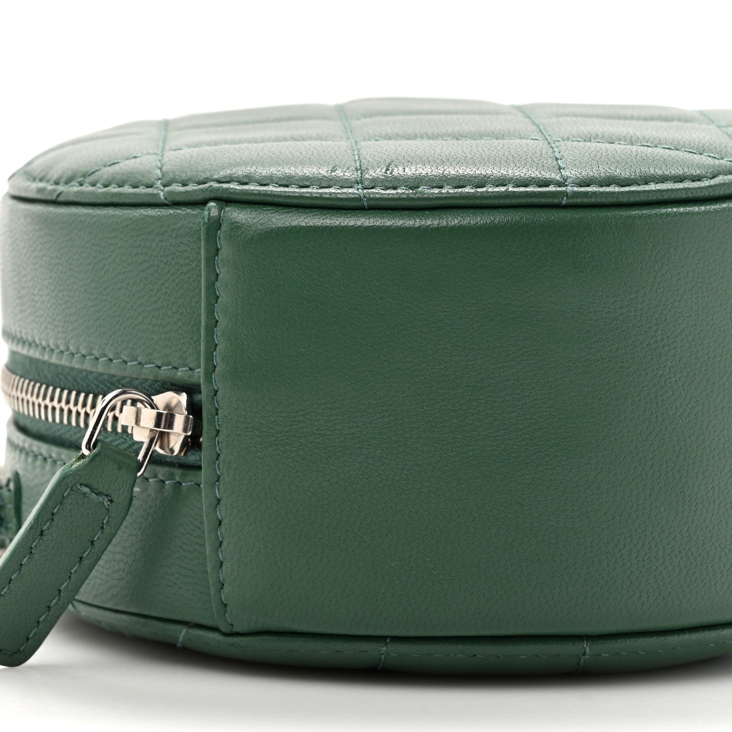 Chanel Lambskin Quilted Round Clutch With Chain Green 10 of 12