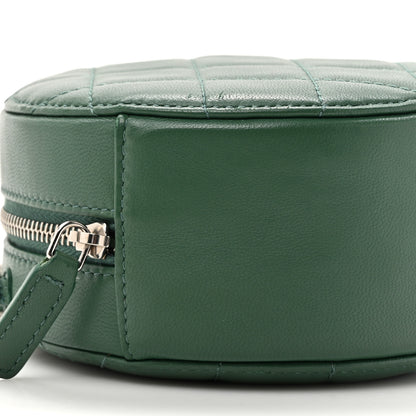 Chanel Lambskin Quilted Round Clutch With Chain Green 10 of 12