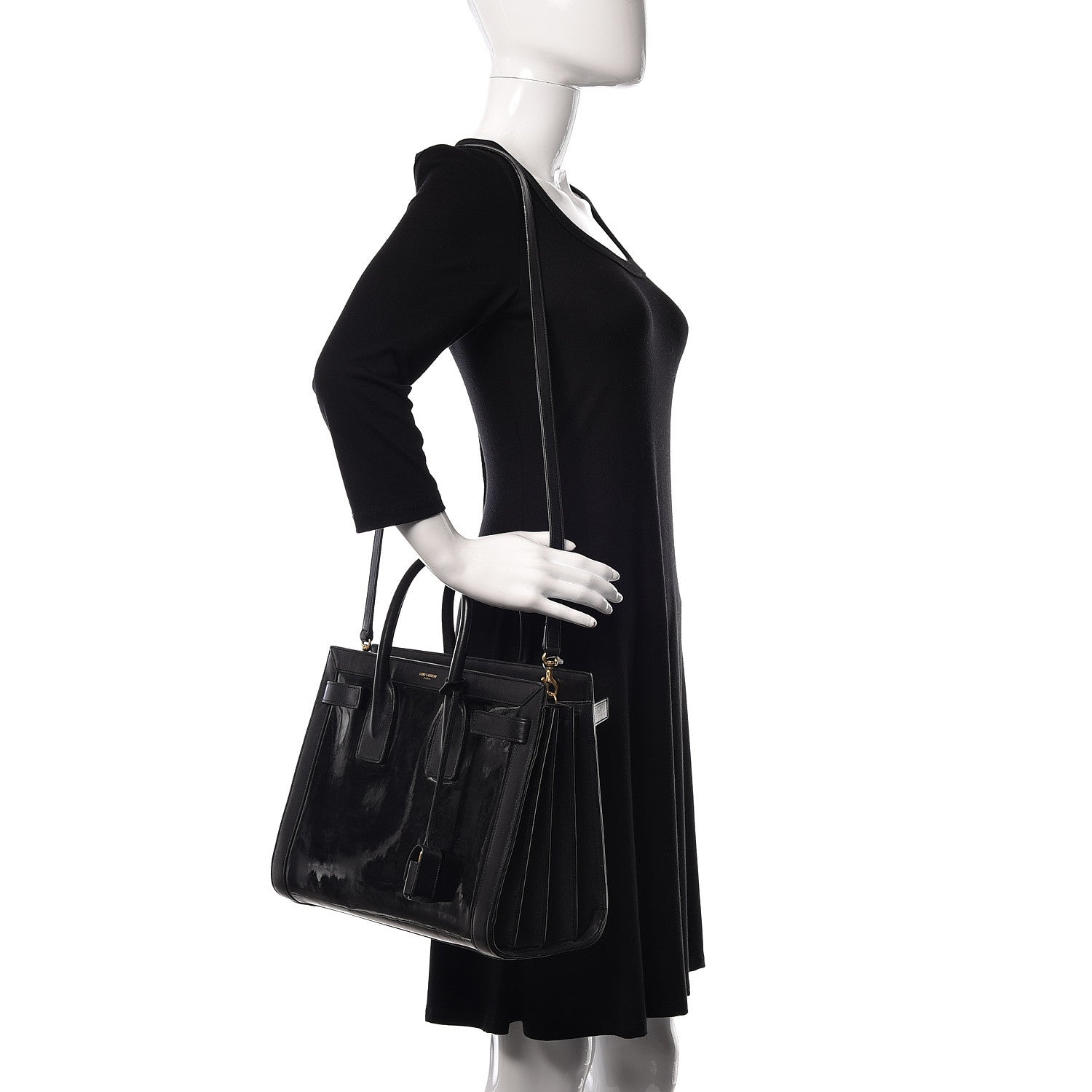 Saint Laurent Patent Calfskin Small Sac de Jour Black 2 of 18