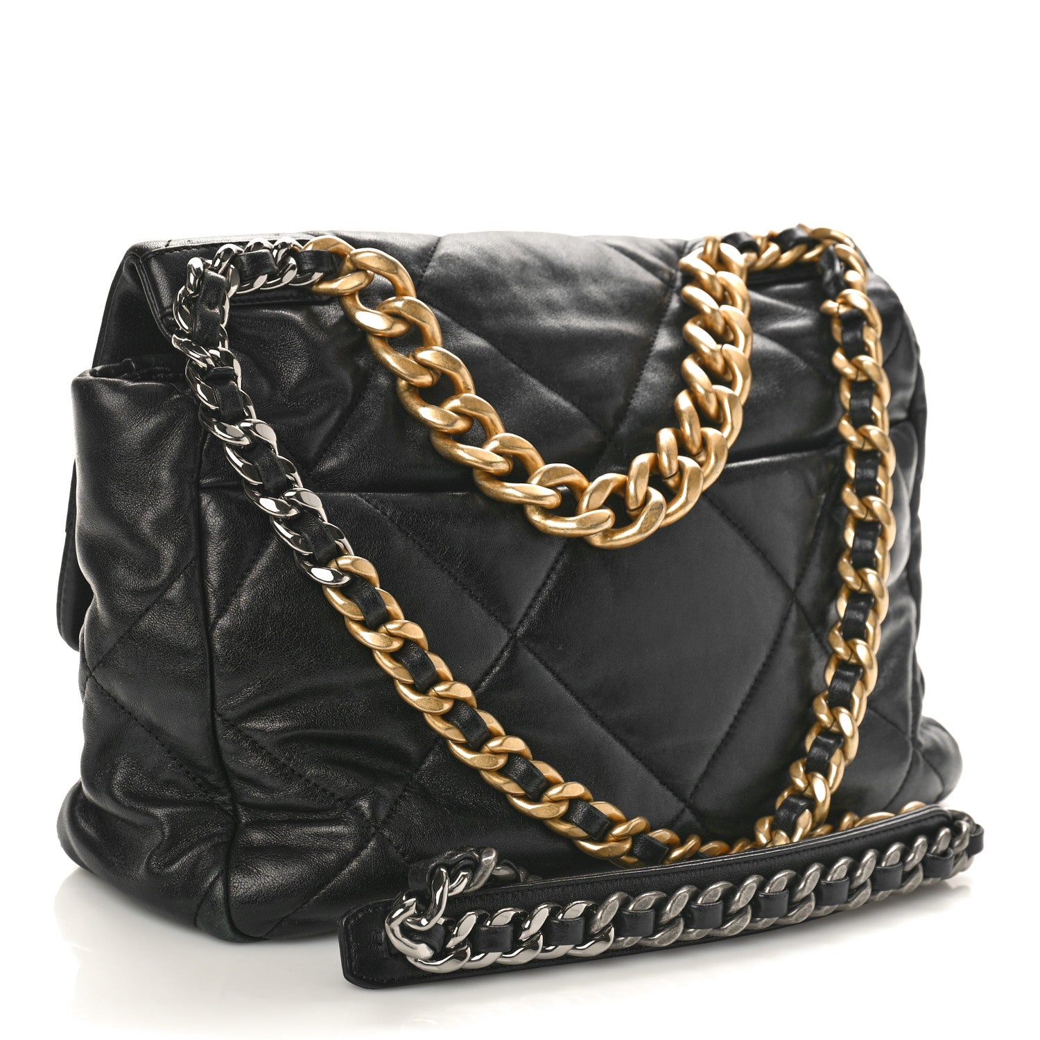 Chanel Lambskin Quilted Large Chanel 19 Flap Black 2 of 14