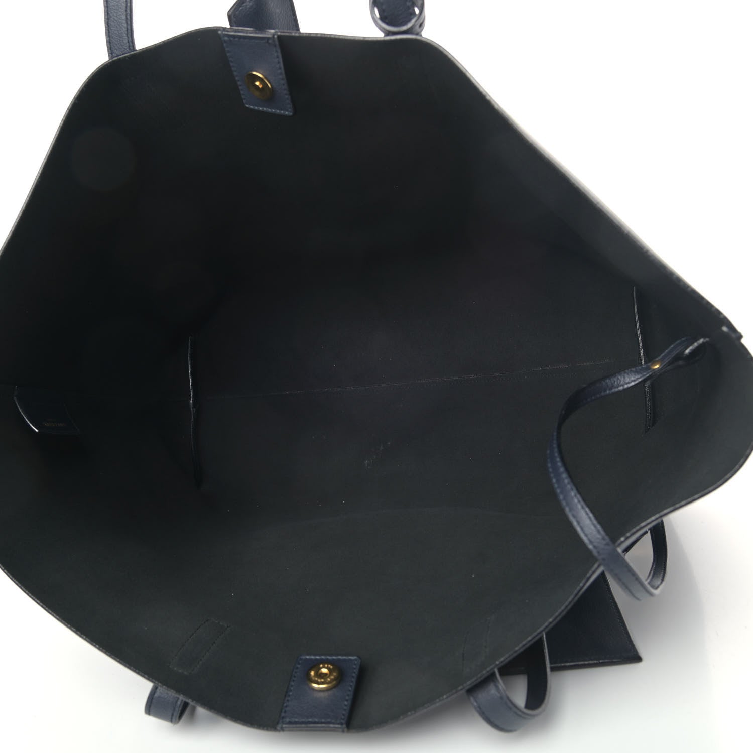 Saint Laurent Calfskin Shopping Tote Navy 4 of 7