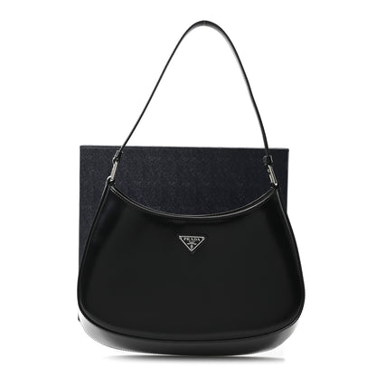 Prada Spazzolato Cleo Shoulder Bag Black 11 of 11