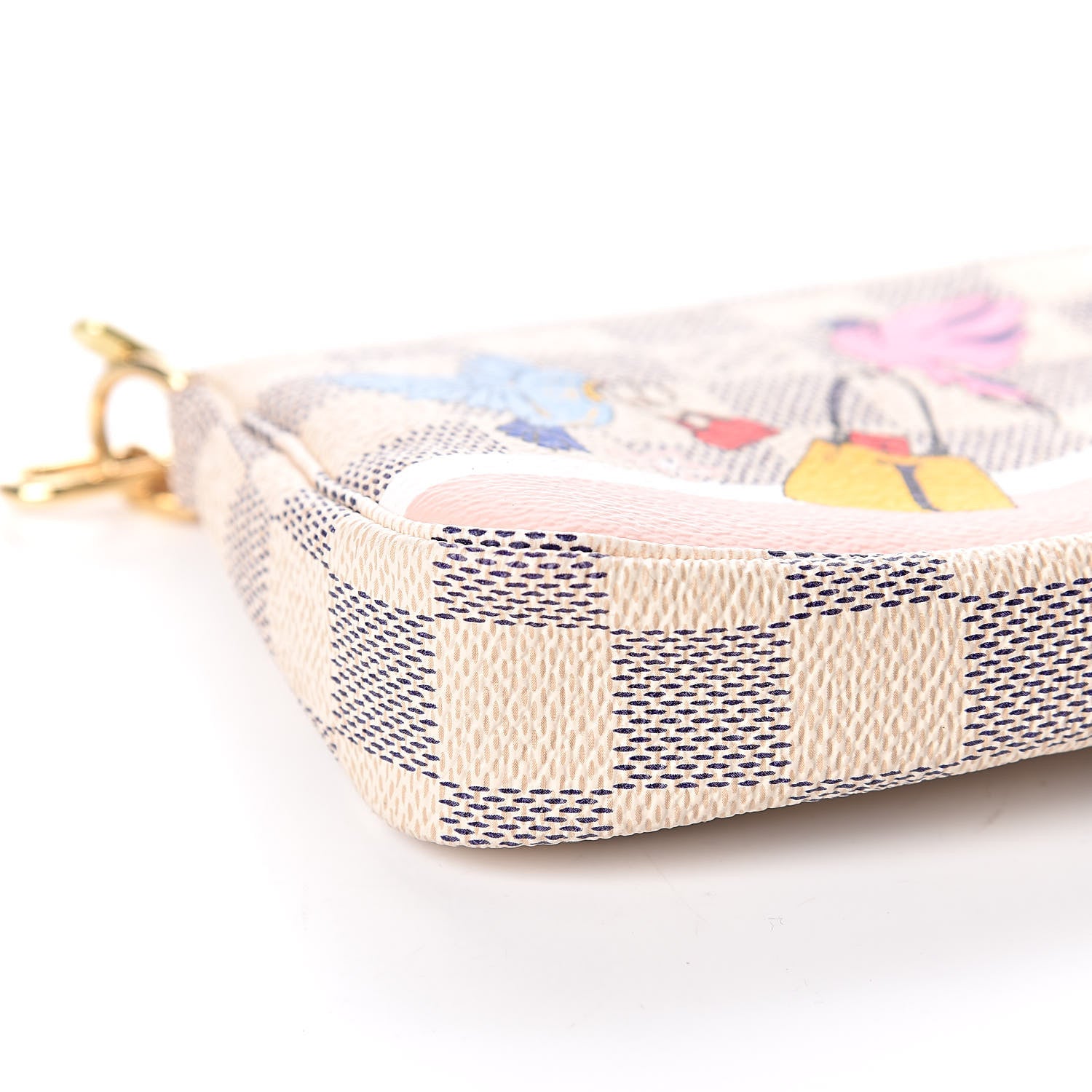 Louis Vuitton Damier Azur 2018 Christmas Animation Mini Pochette Accessories 5 of 9