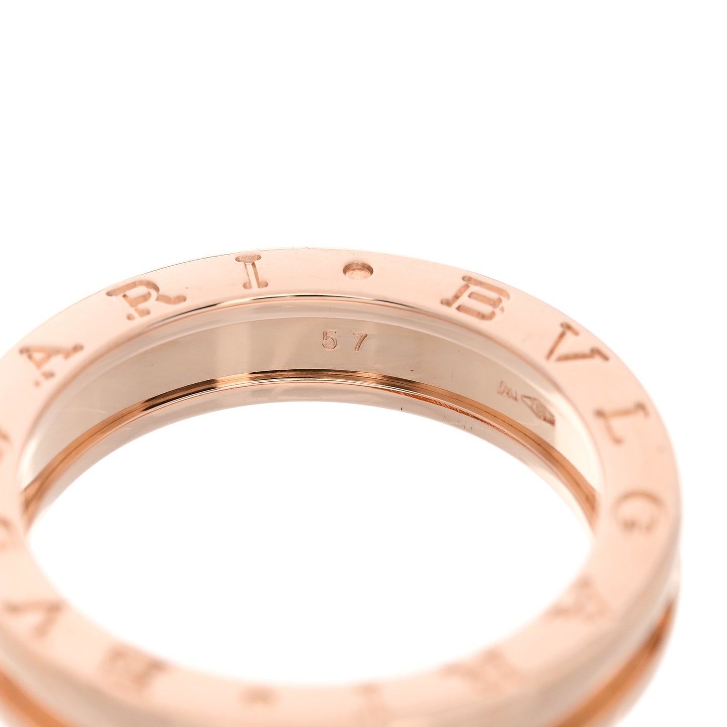 18K Rose Gold B.Zero1 One-Band Ring 57 8