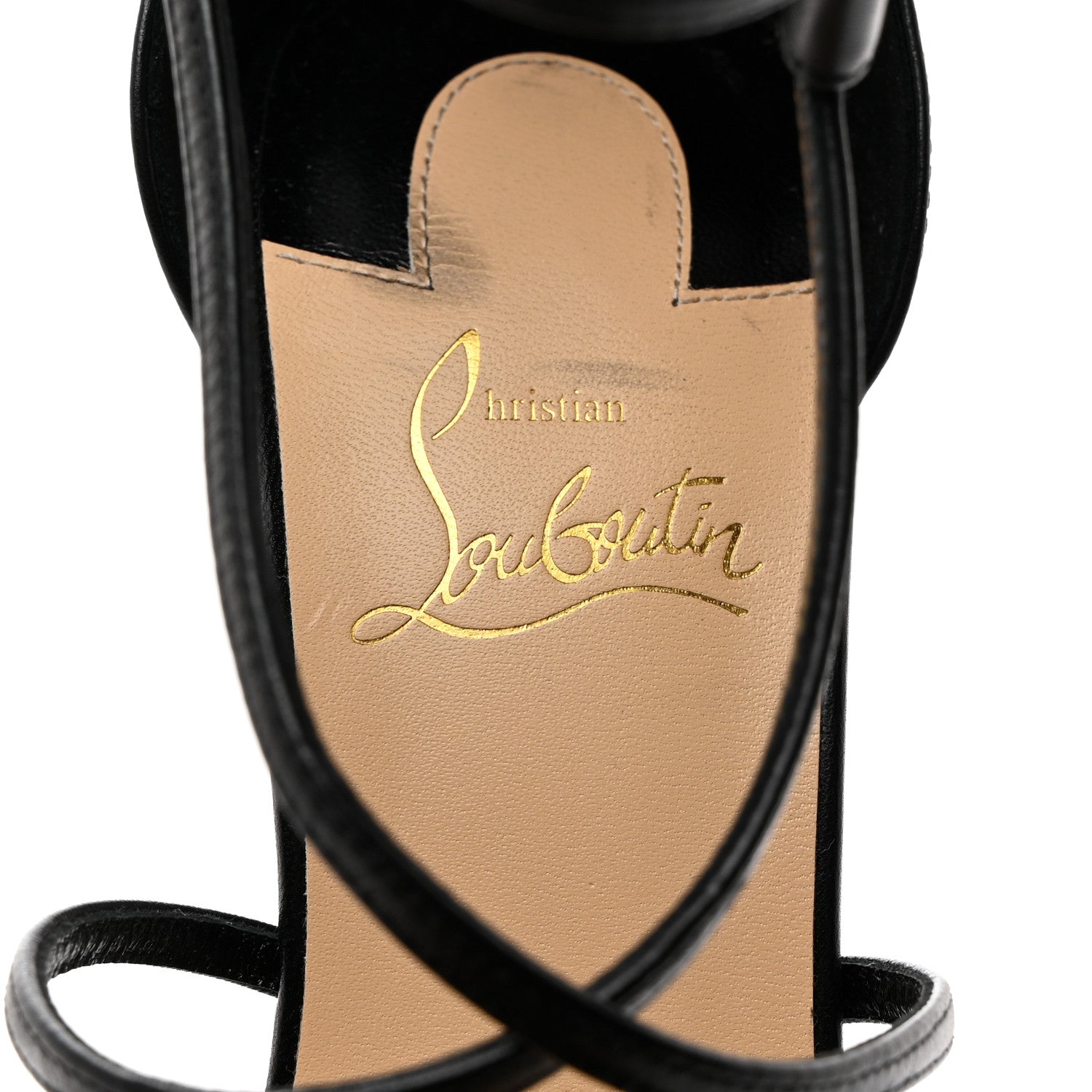 Christian Louboutin Kid Choca 130 Platform Sandals 38 Black 6 of 7