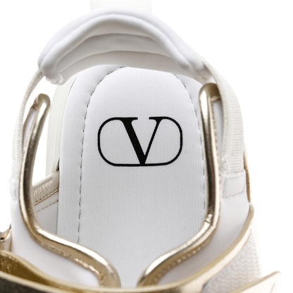 Valentino Garavani Calfskin Metallic Nappa Roman Stud Velcro Sandals 36 White 7 of 8