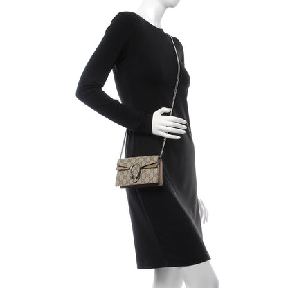 Gucci GG Supreme Monogram Super Mini Dionysus Shoulder Bag Taupe 2 of 6