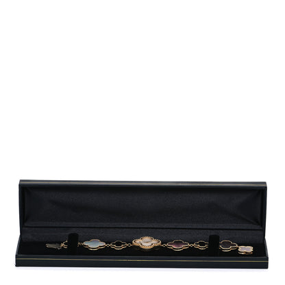 Van Cleef & Arpels 18K Yellow Gold Mother of Pearl Black Onyx 26mm Alhambra Quartz Watch 7 of 7
