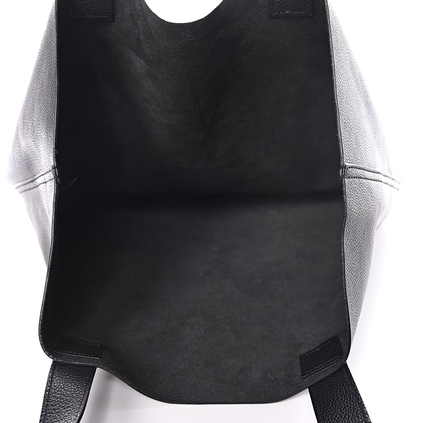Calfskin Mens Logo Vertical Shopping Tote Black