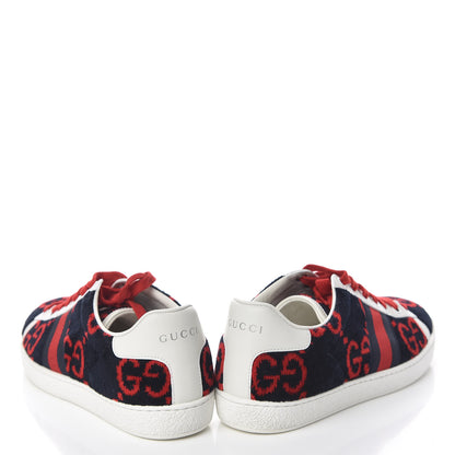 Gucci Terry Cloth GG Monogram Web Womens Ace Sneakers 36.5 Blue Red 7 of 13