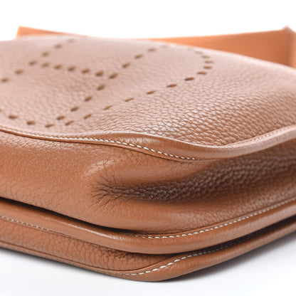 Hermes Taurillon Clemence Evelyne III PM Gold 6 of 9