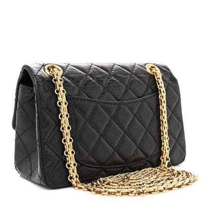 Chanel Aged Calfskin Quilted 2.55 Reissue Mini Flap Black 3 of 11