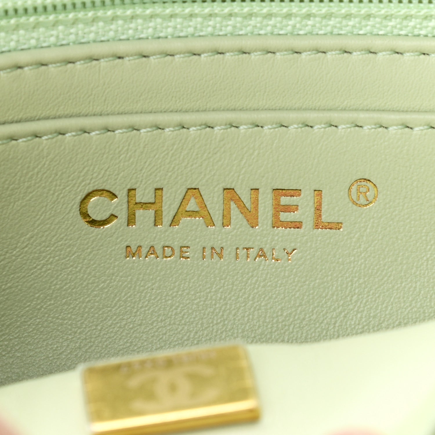 Chanel Lambskin Quilted Mini Pearl Crush Flap Light Green 6 of 9