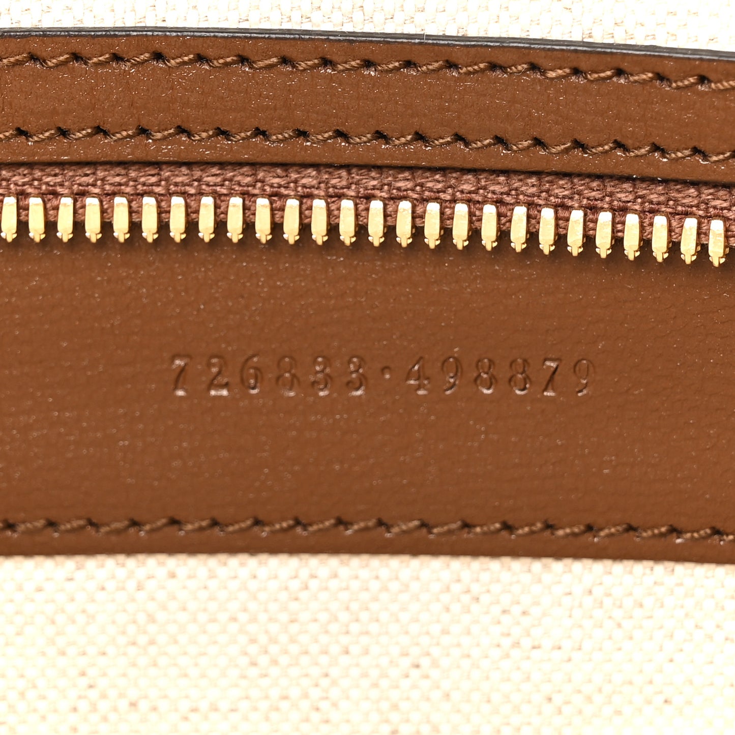GG Supreme Monogram Azalea Calfskin Retro Interlocking G Wristlet Messenger Bag Beige Ebony Brown Sugar