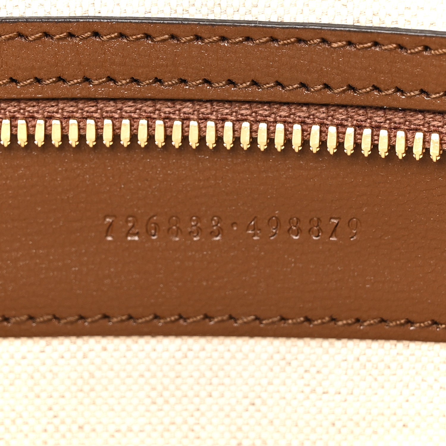 Gucci GG Supreme Monogram Azalea Calfskin Retro Interlocking G Wristlet Messenger Bag Beige Ebony Brown Sugar 7 of 10