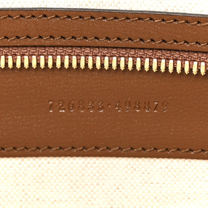 Gucci GG Supreme Monogram Azalea Calfskin Retro Interlocking G Wristlet Messenger Bag Beige Ebony Brown Sugar 7 of 10