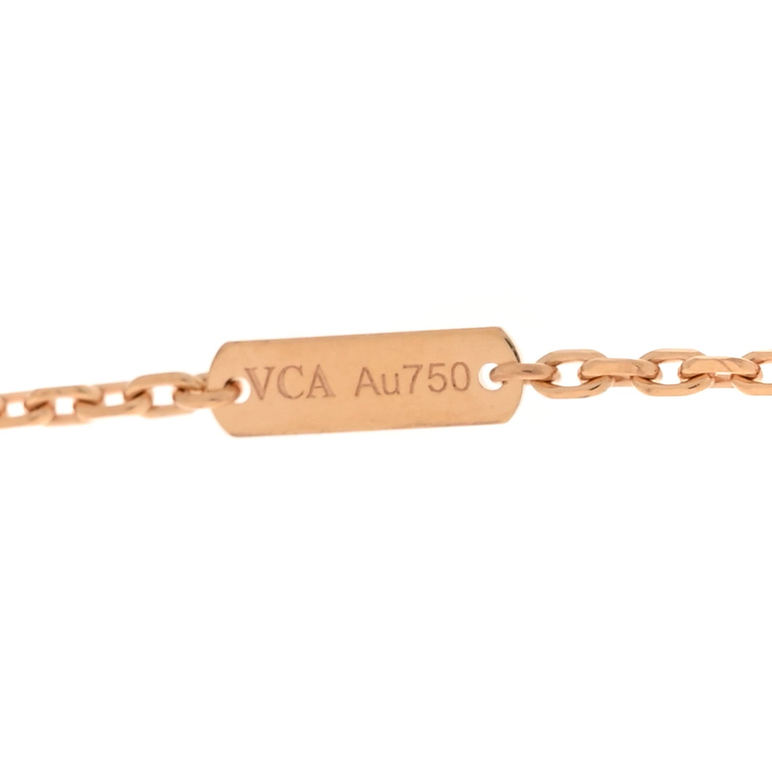 Van Cleef & Arpels 18K Rose Gold Letterwood Magic Alhambra Long Necklace 4 of 7