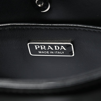 Prada Spazzolato Cleo Shoulder Bag Black 6 of 9