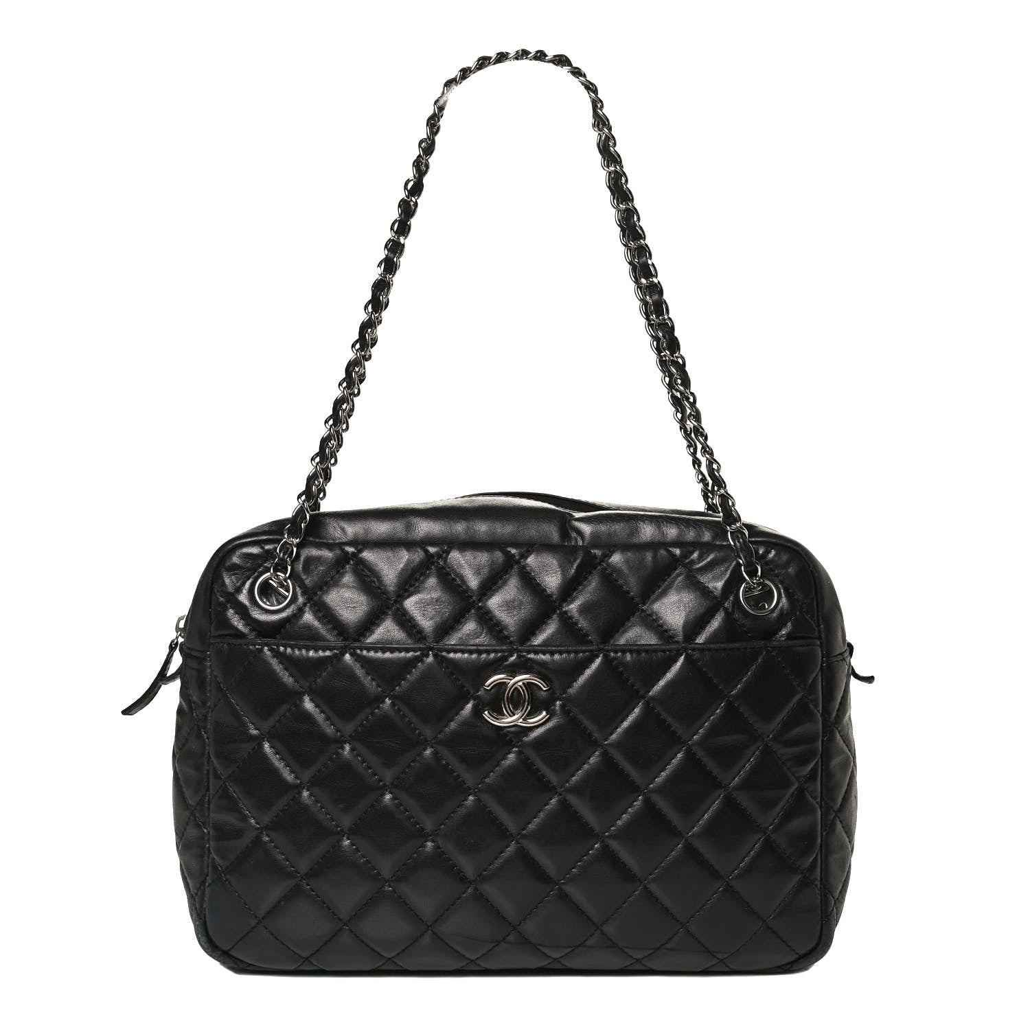 Chanel Lambskin Quilted Medium Camera Case Black 1 of 12