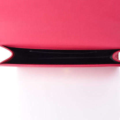 Saint Laurent Goatskin Monogram Large Belle De Jour Clutch Lipstick Fuchsia 7 of 9