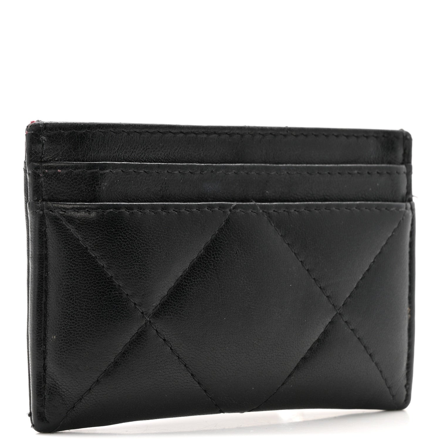 Chanel Lambskin Quilted Chanel 19 Card Holder Black 3 of 10