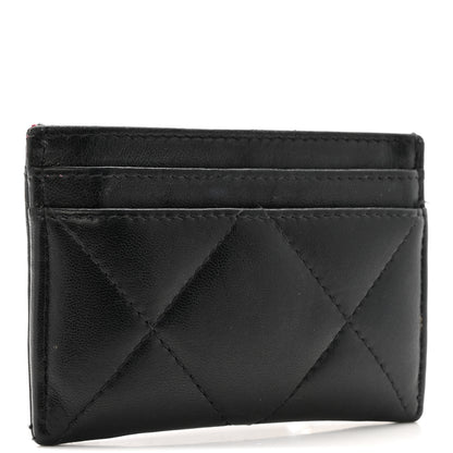 Chanel Lambskin Quilted Chanel 19 Card Holder Black 3 of 10