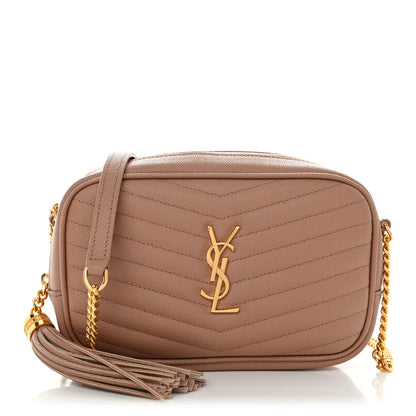 Saint Laurent Grain De Poudre Matelasse Monogram Mini Lou Camera Bag Vintage Peach 1 of 10