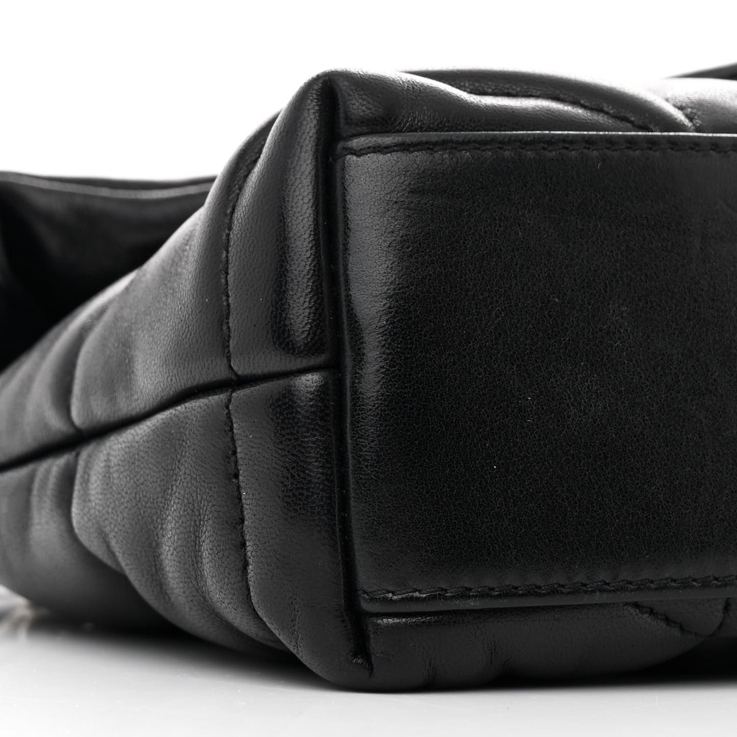 Lambskin Quilted Toy Loulou Puffer Monogram Chain Satchel Black