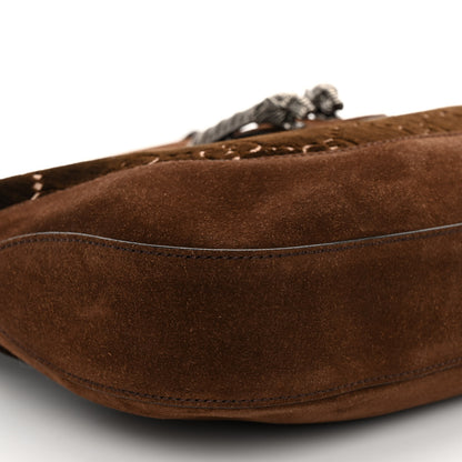 Gucci Velvet GG Monogram Web Medium Dionysus Hobo Brown 8 of 10
