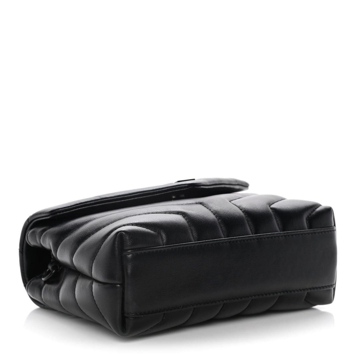 Calfskin Y Quilted Monogram Toy Loulou Crossbody Bag Black