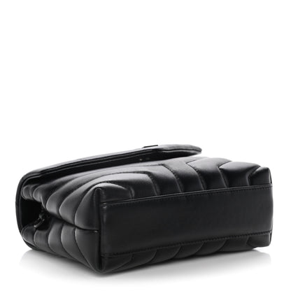 Saint Laurent Calfskin Y Quilted Monogram Toy Loulou Crossbody Bag Black 4 of 16