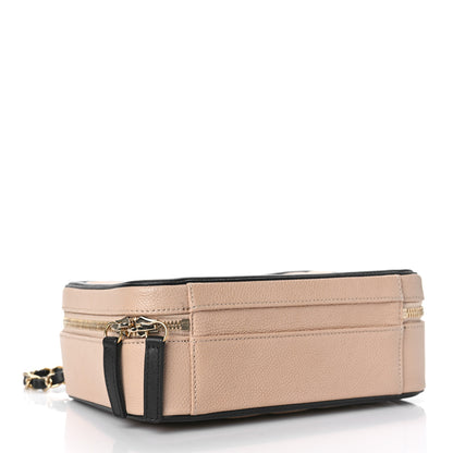 Chanel Caviar Quilted Medium CC Filigree Vanity Case Beige Black 4 of 10