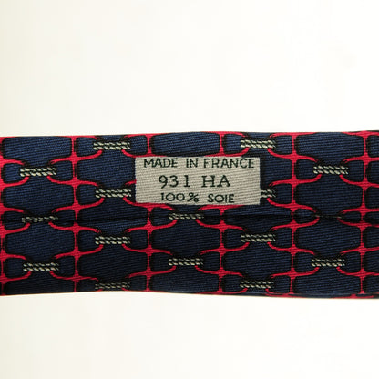 Hermes Printed Silk Mens Neck Tie 4 of 5
