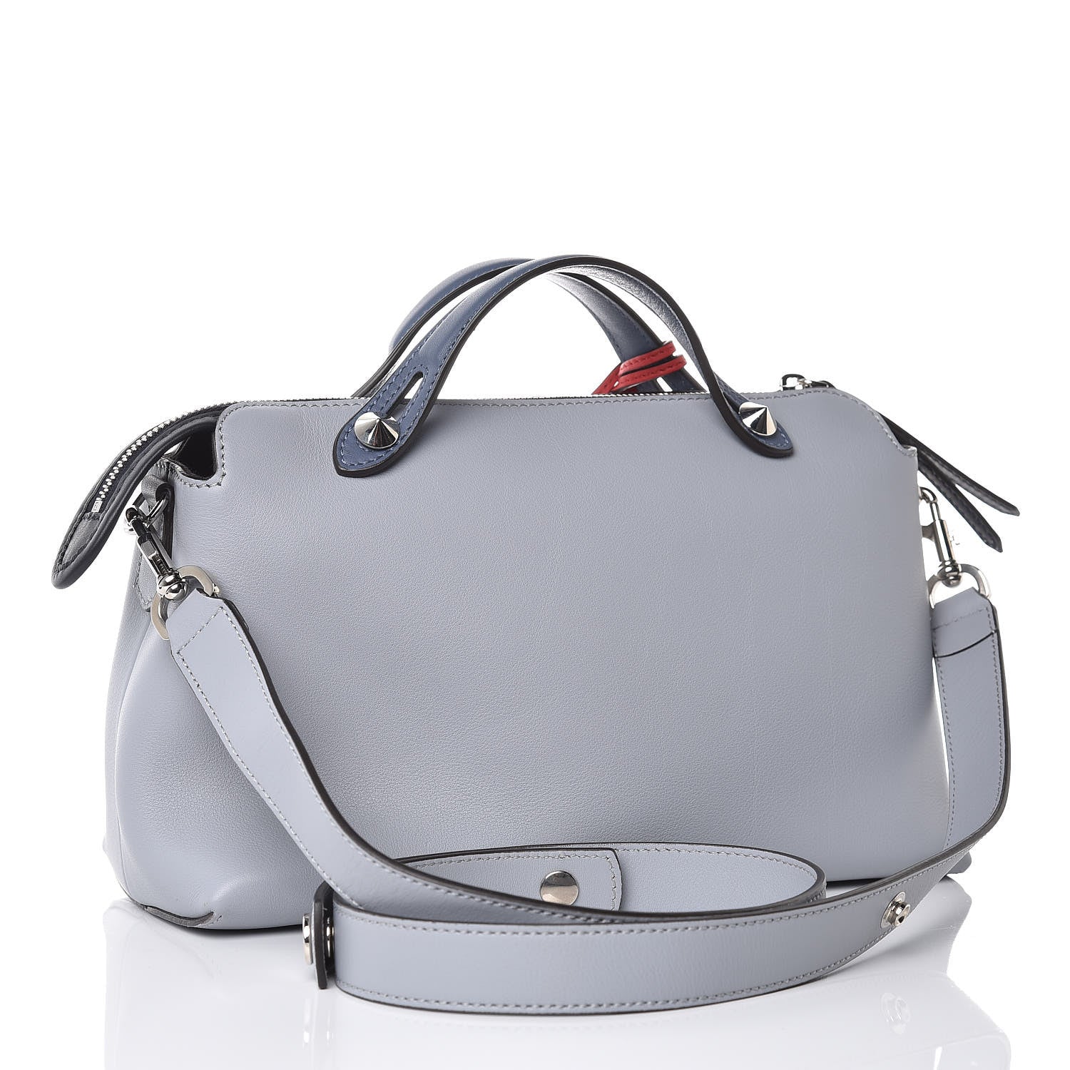 Fendi Vitello Dolce 4 Color Medium By The Way Boston Bag Ardesia Fiamma Multicolor 3 of 12