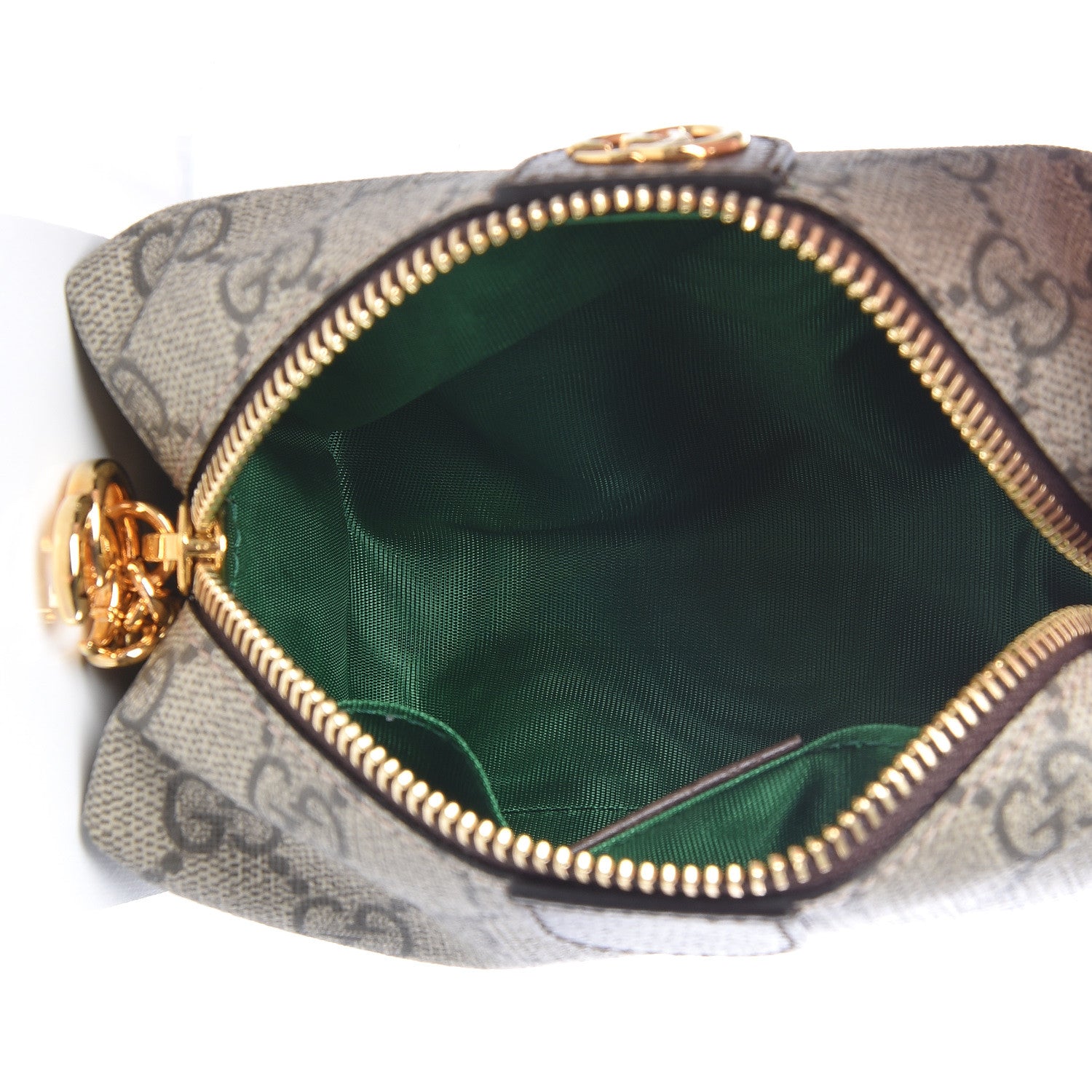 Gucci Soft GG Supreme Monogram Calfskin Small Ophidia Cosmetic Case Beige Ebony New Acero 5 of 8