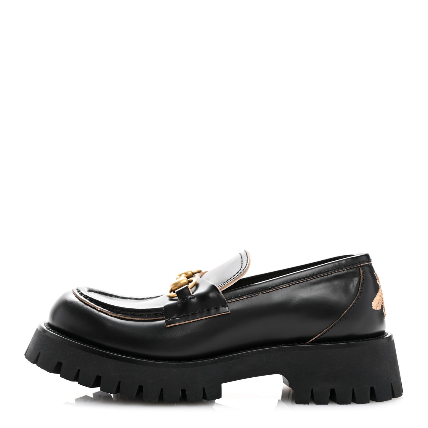 Cordovan Lux Womens Harald Horsebit 25mm Platform Loafers 36.5 Black