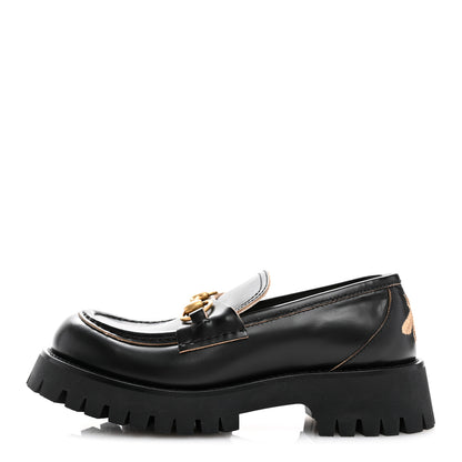 Gucci Cordovan Lux Womens Harald Horsebit 25mm Platform Loafers 36.5 Black 1 of 10