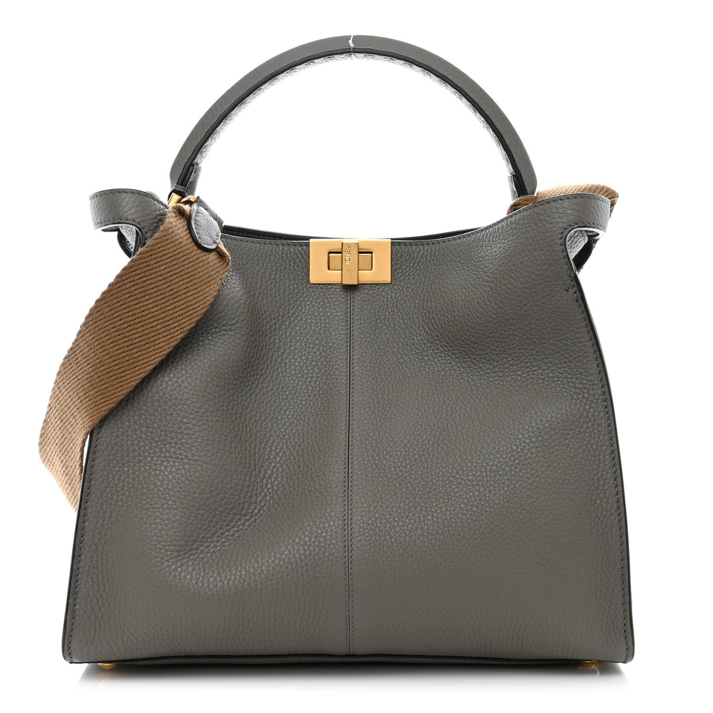 Cuoio Romano Selleria Bi-Color Medium Peekaboo X-Lite Moon Ghiaia