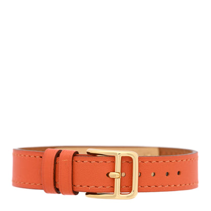 Hermes Stainless Steel Swift 20mm Kelly Cadena Quartz Watch Orange 2 of 4
