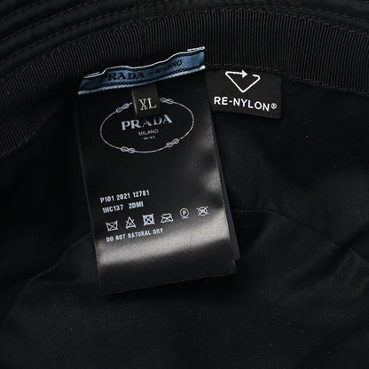 Prada Re-Nylon Metal Triangle Logo Womens Bucket Hat XL Black 7 of 7