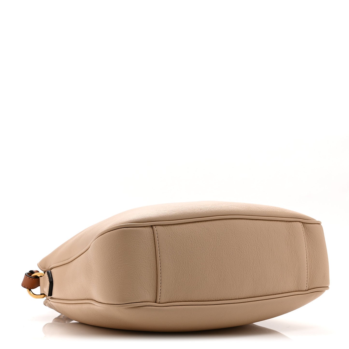 Softy Wonka Textured Dollar Calfskin Medium Diana Shoulder Bag Light Beige