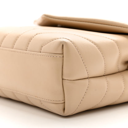 Saint Laurent Calfskin Y Quilted Monogram Toy Loulou Crossbody Bag Nude Powder 9 of 10