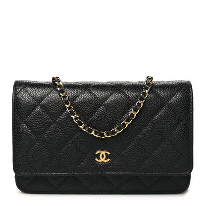 Chanel Caviar Quilted Wallet on Chain WOC Black 1 of 11