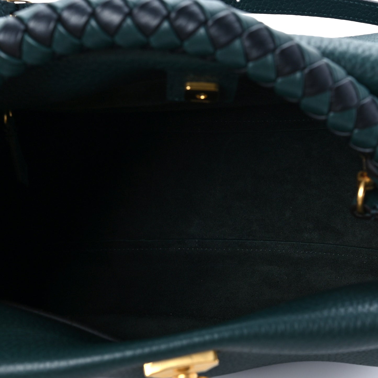 Heavy Grain Iris Tote Mulberry Green