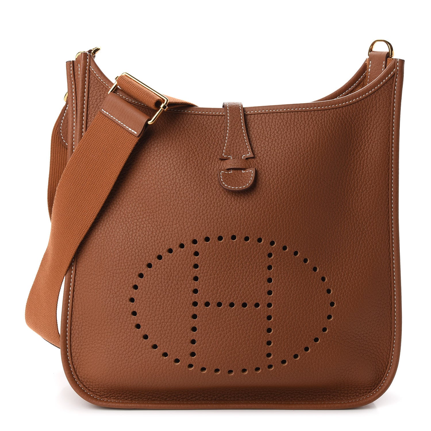Hermes Taurillon Clemence Evelyne III PM Gold 1 of 9